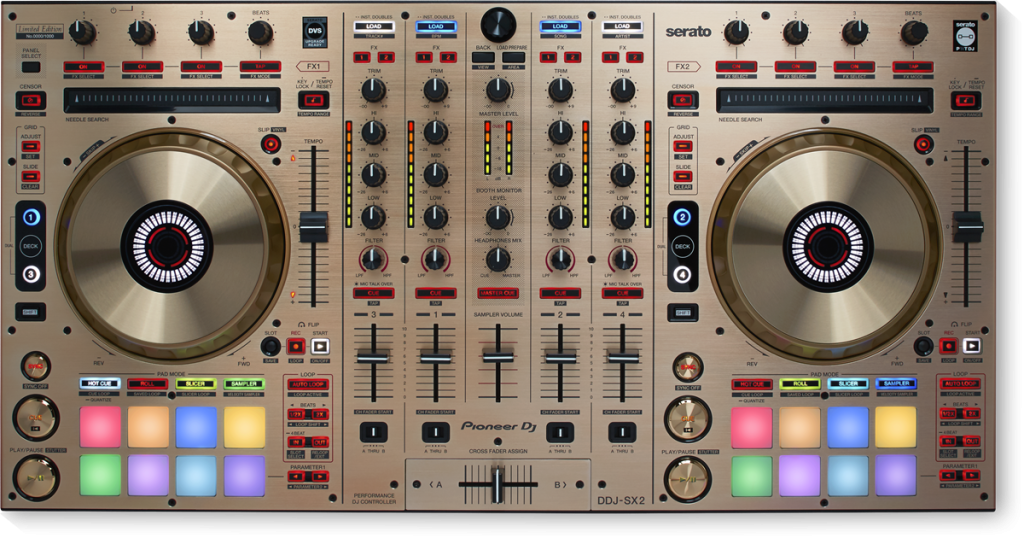 Pioneer DDJ SX2 nâng tầm trải nghiệm với pad RGB đa sắc, hiển thị cue rõ ràng và hỗ trợ Serato Flip cho khả năng remix linh hoạt.Hiệu năng mượt mà, jog wheel nhạy bén và âm thanh 24-bit giúp SX2 trở thành lựa chọn hoàn hảo cho DJ biểu diễn chuyên nghiệp.