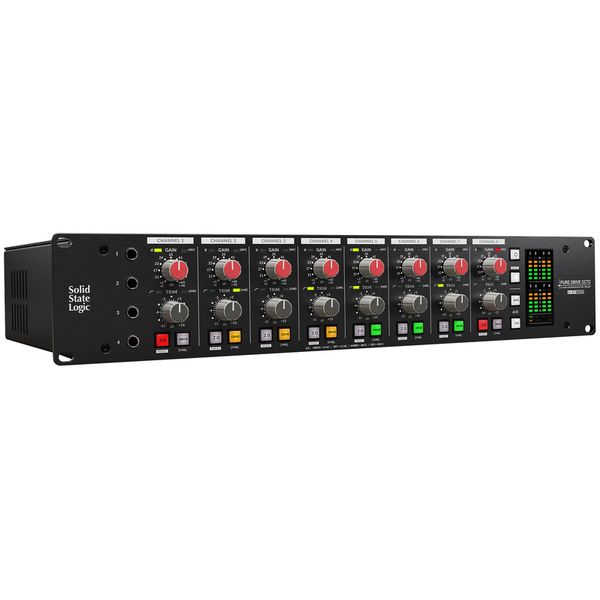SSL Pure Drive Octo sở hữu thiết kế chuẩn phòng thu hiện đại với chất lượng hoàn thiện cao cấp, bền bỉ và tối ưu cho môi trường làm việc chuyên nghiệp.Kiểu dáng gọn gàng, giao diện trực quan cùng công nghệ SSL danh tiếng giúp nâng cao hiệu suất thu âm và sản xuất âm nhạc.