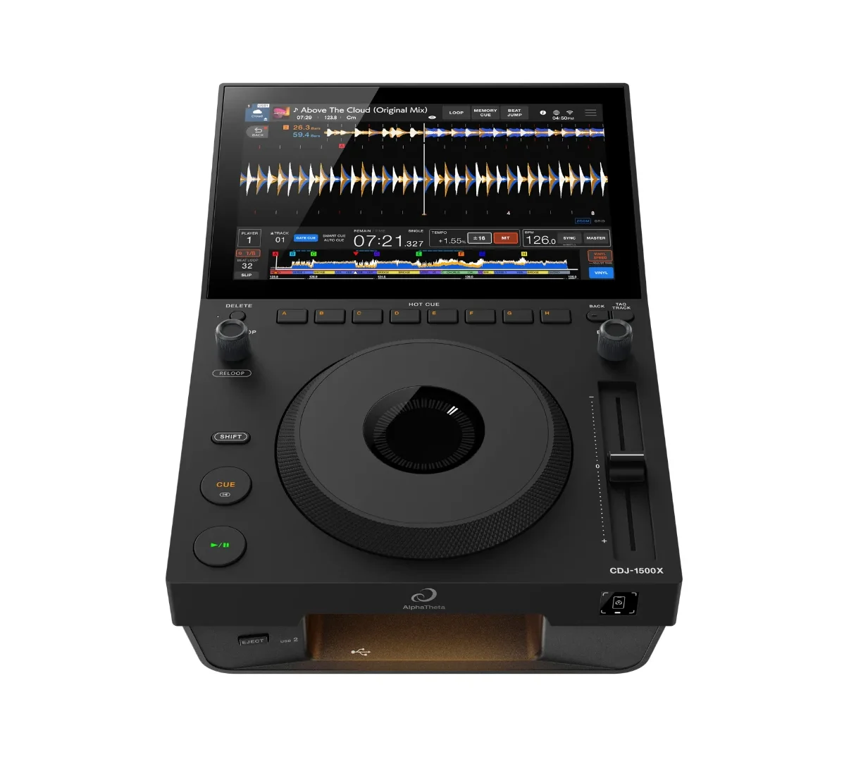 Jog Wheel dễ kiểm soát Jog Wheel phản hồi chính xác, giúp DJ dễ dàng cue, pitch và scratch, mang lại cảm giác điều khiển mượt mà và tự nhiên.